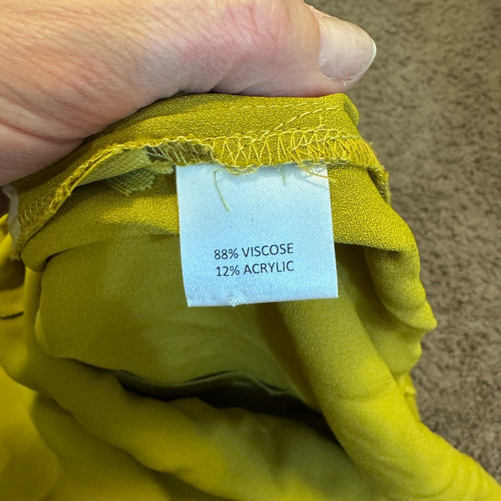 Anthropologie Seen Worn Kept Satin Ruffle Midi Dress Sleeveless Gold Yellow 2 - Picture 2 of 8